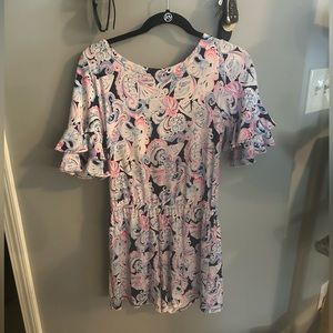 EUC LP Lula Romper in High Tide Navy For Shore